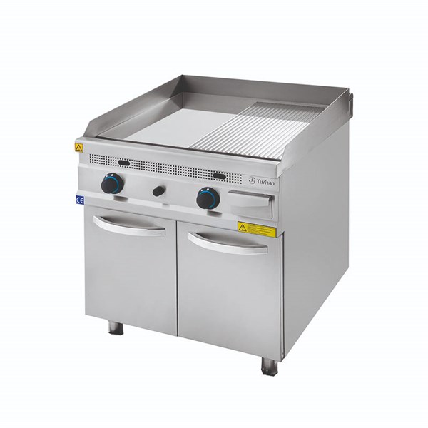 Turhan Çelik TC.9IGK800 80'lık Gazlı Krom Izgara Alt Dolaplı Krom Kaplı 800x930x850