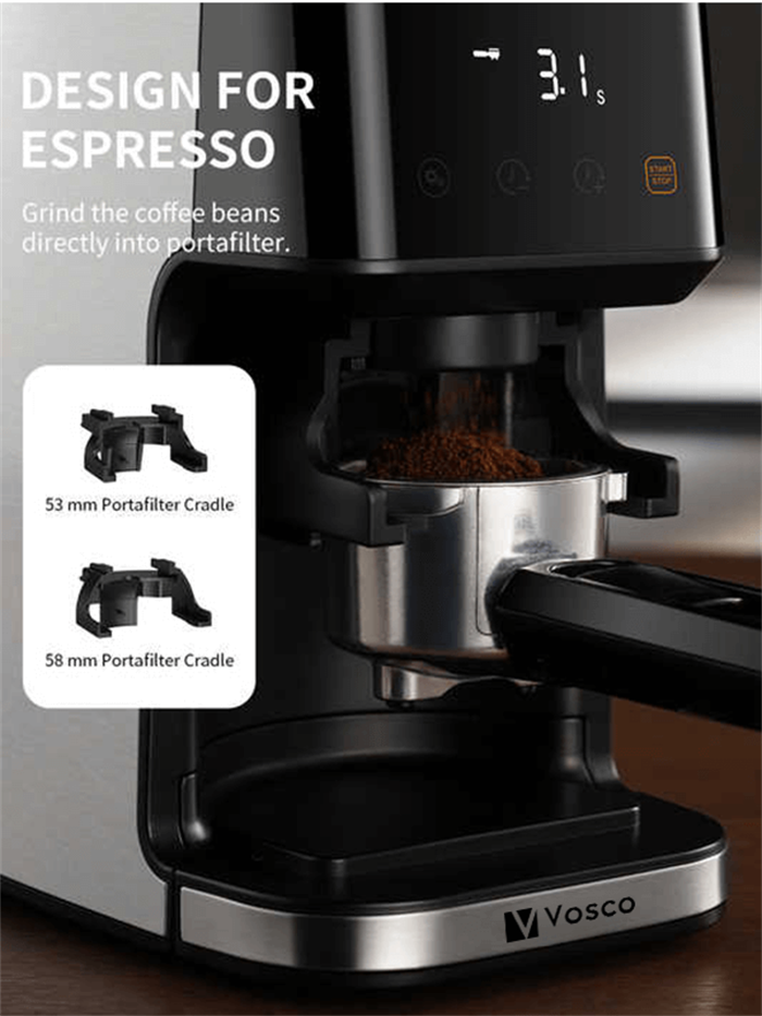 VOSCO BD-CG018 Dijital Espresso Kahve Değirmeni Ve Öğütücü