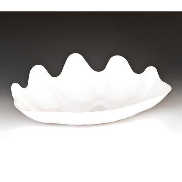 Zicco Zcp 300 Polikarbonat İstiridye Model Teşhir Tabak Beyaz 38x27x5 Cm