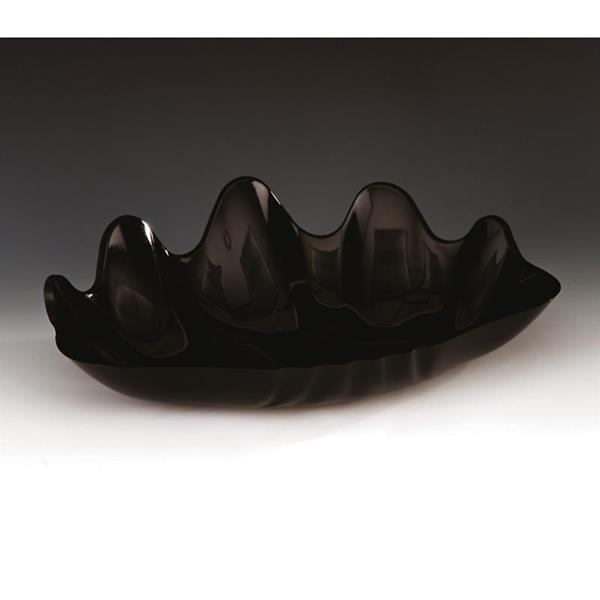 Zicco Zcp 300 Polikarbonat İstiridye Model Teşhir Tabak Siyah 38x27x5 Cm