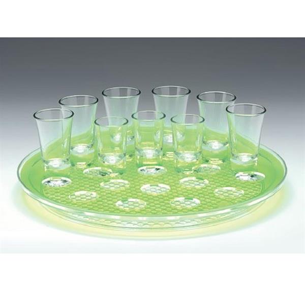 Zicco Zcp 312-1 34 Cm Yuvarlak Polikarbonat Tepsili 21 Li Shot Servisi Yeşil 34 Cm