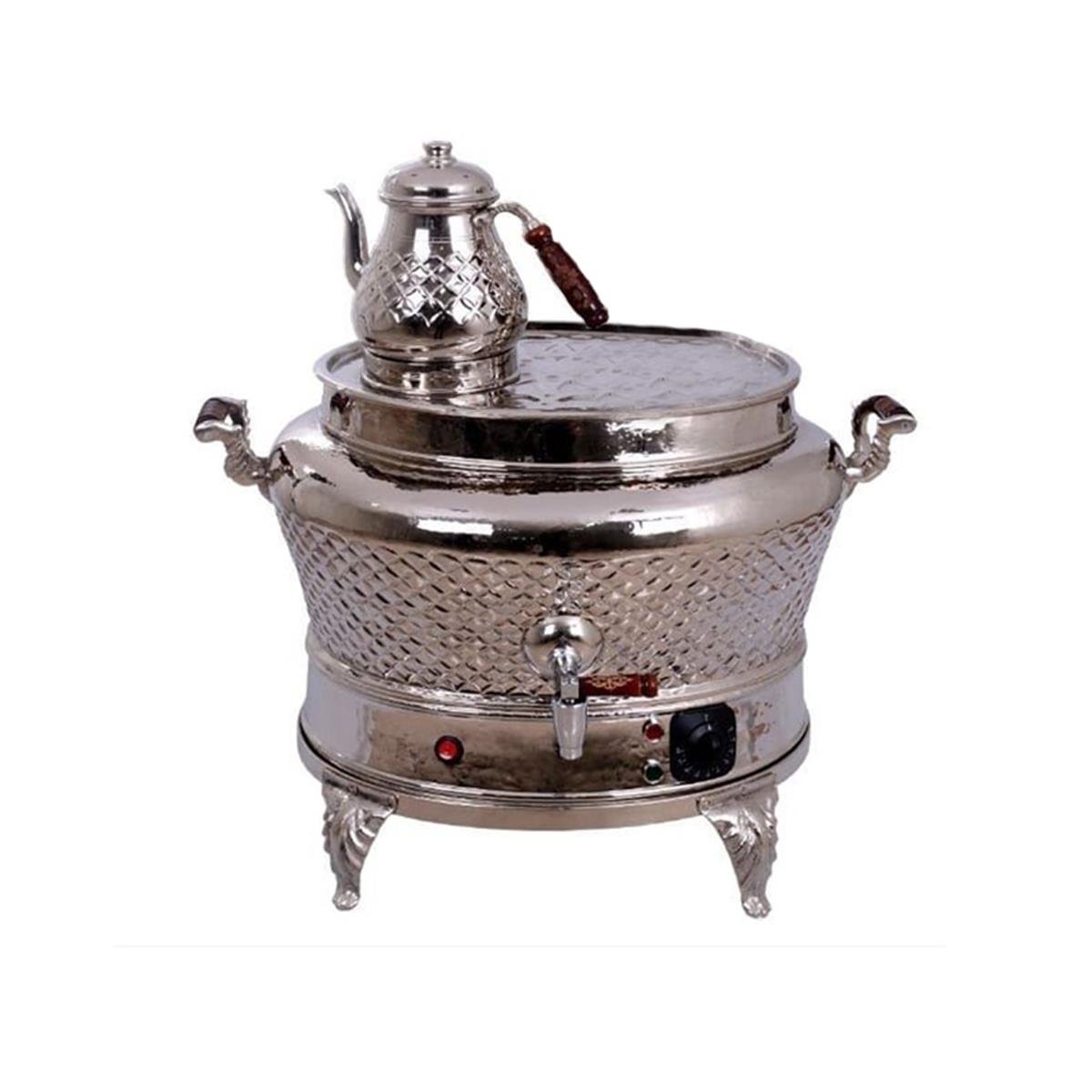 Anka 1 Demlikli Otantik Oval Bakır Semaver