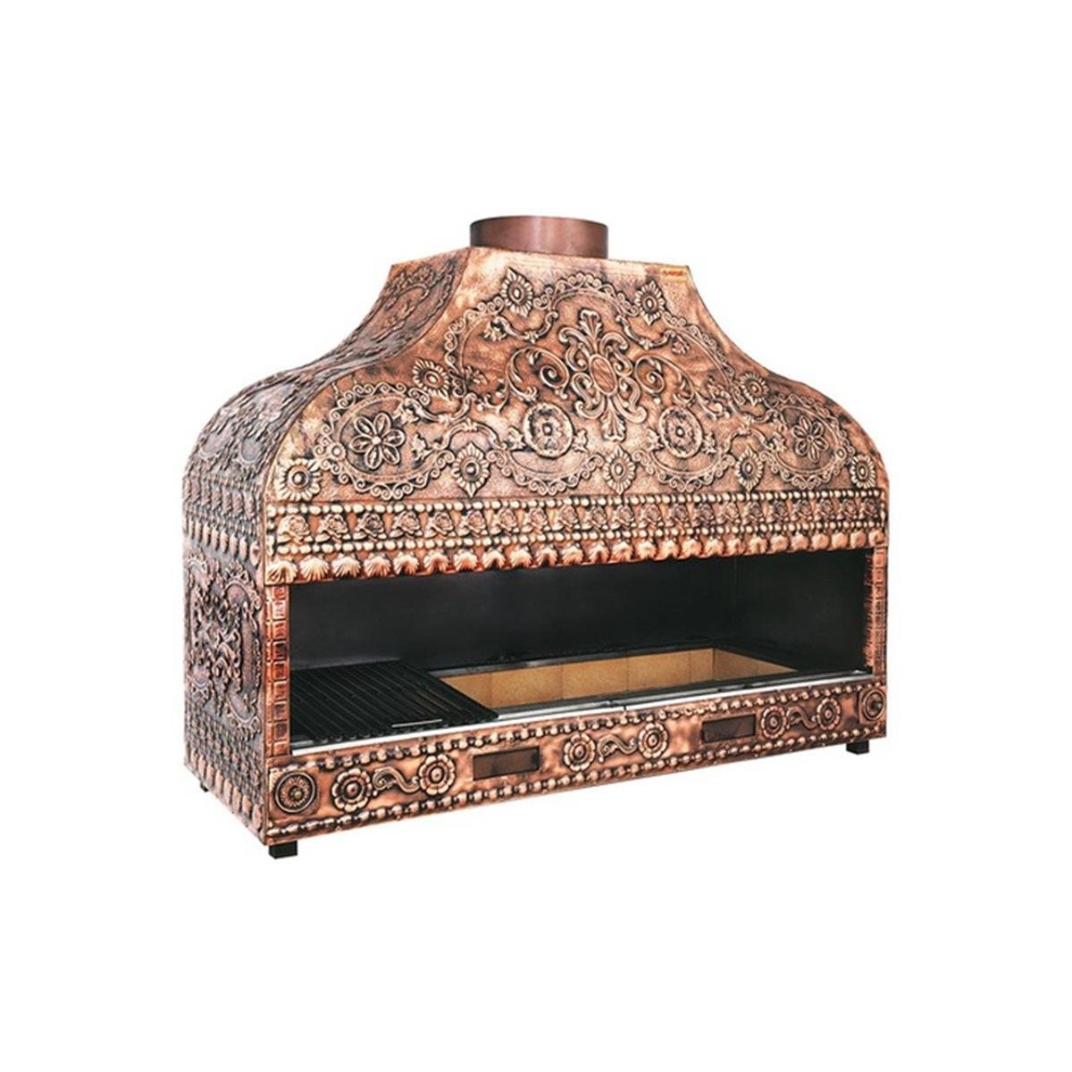 Anka 120 Cm Bakır Kapalı Izgara 120X55*125 cm