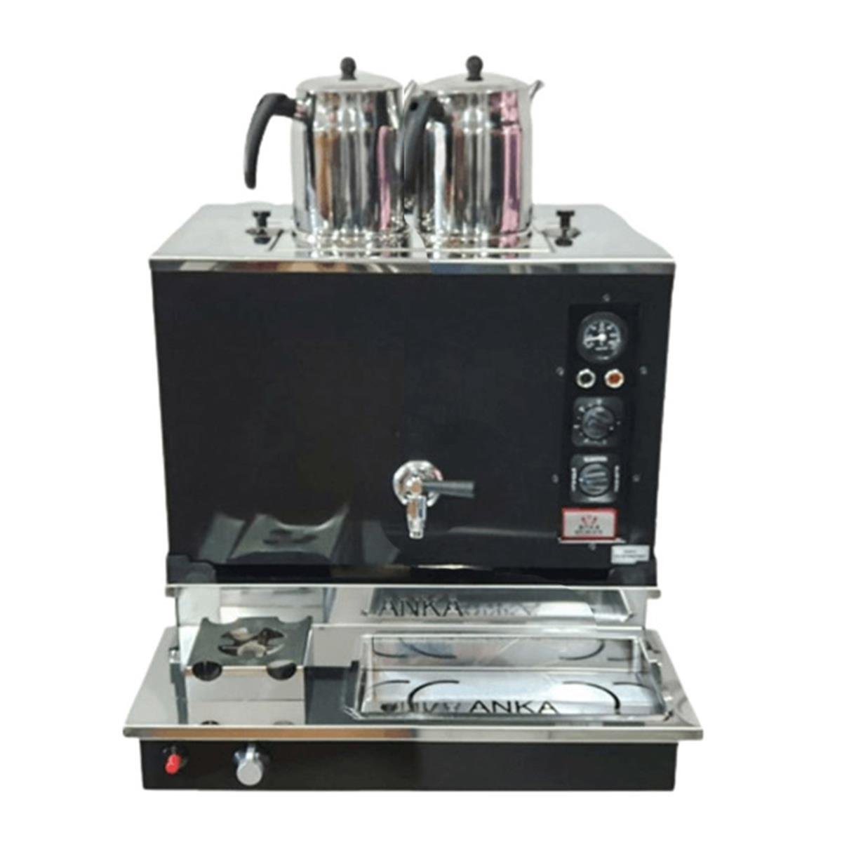 Anka 2 Demlikli Black Pro Plus Otomatik Elektirikli Ve Gazlı Çay Makinesi