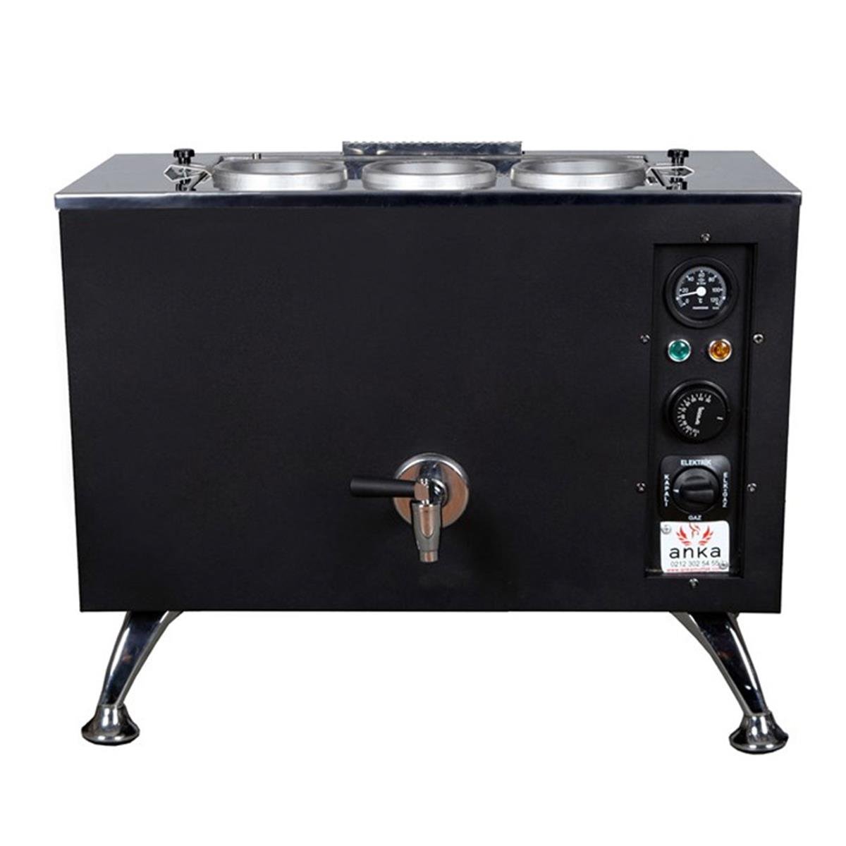 Anka 3 Demlikli Black Pro Elektrikli Çay Makinesi