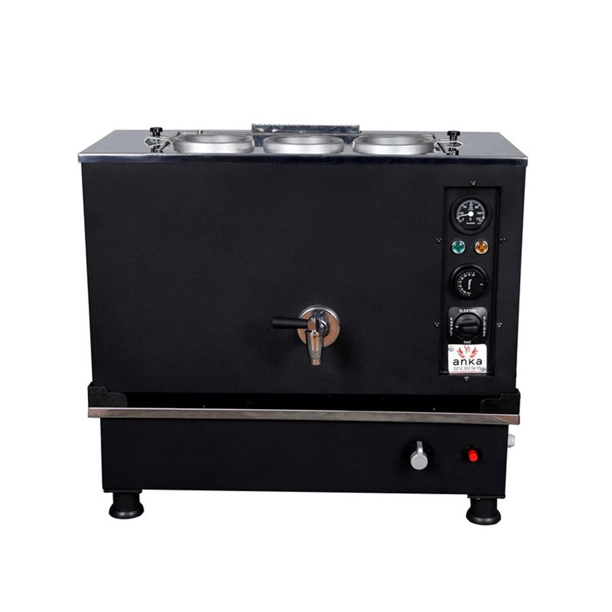 Anka 3 Demlikli Black Pro Kompakt Otomatik Elektirikli Ve Gazlı Çay Makinesi