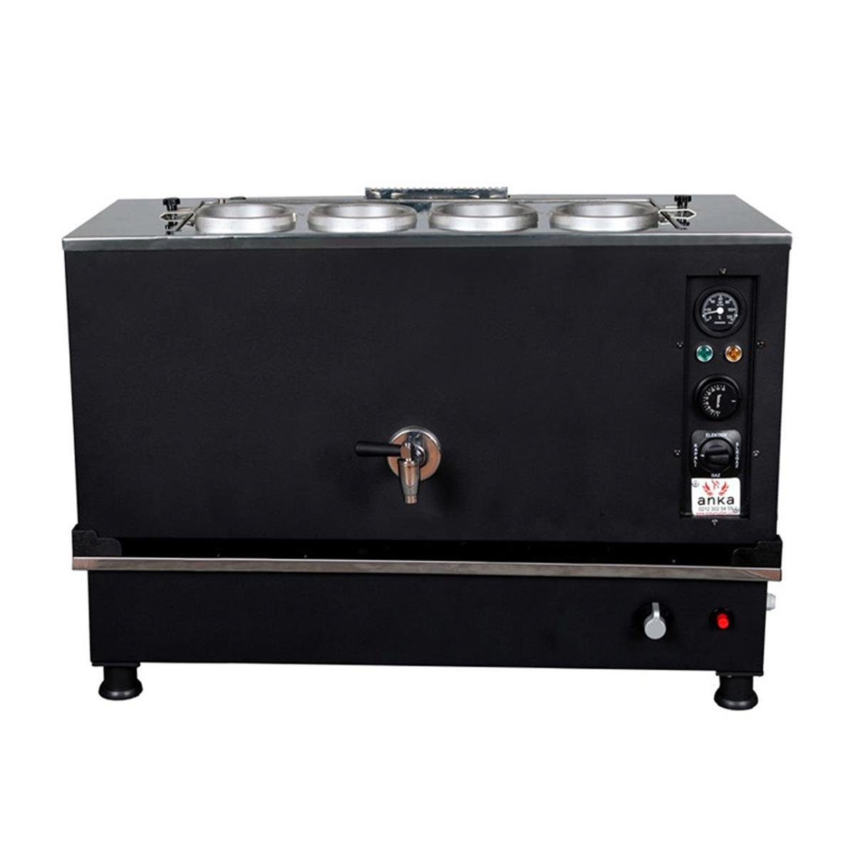 Anka 4 Demlikli Black Pro Kompakt Otomatik Elektirikli Ve Gazlı Çay Makinesi