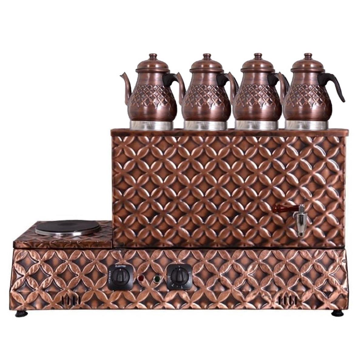 Anka 4 Demlikli Eko Bakır Elektirikli Ve Gazlı Kahveci Kazanı