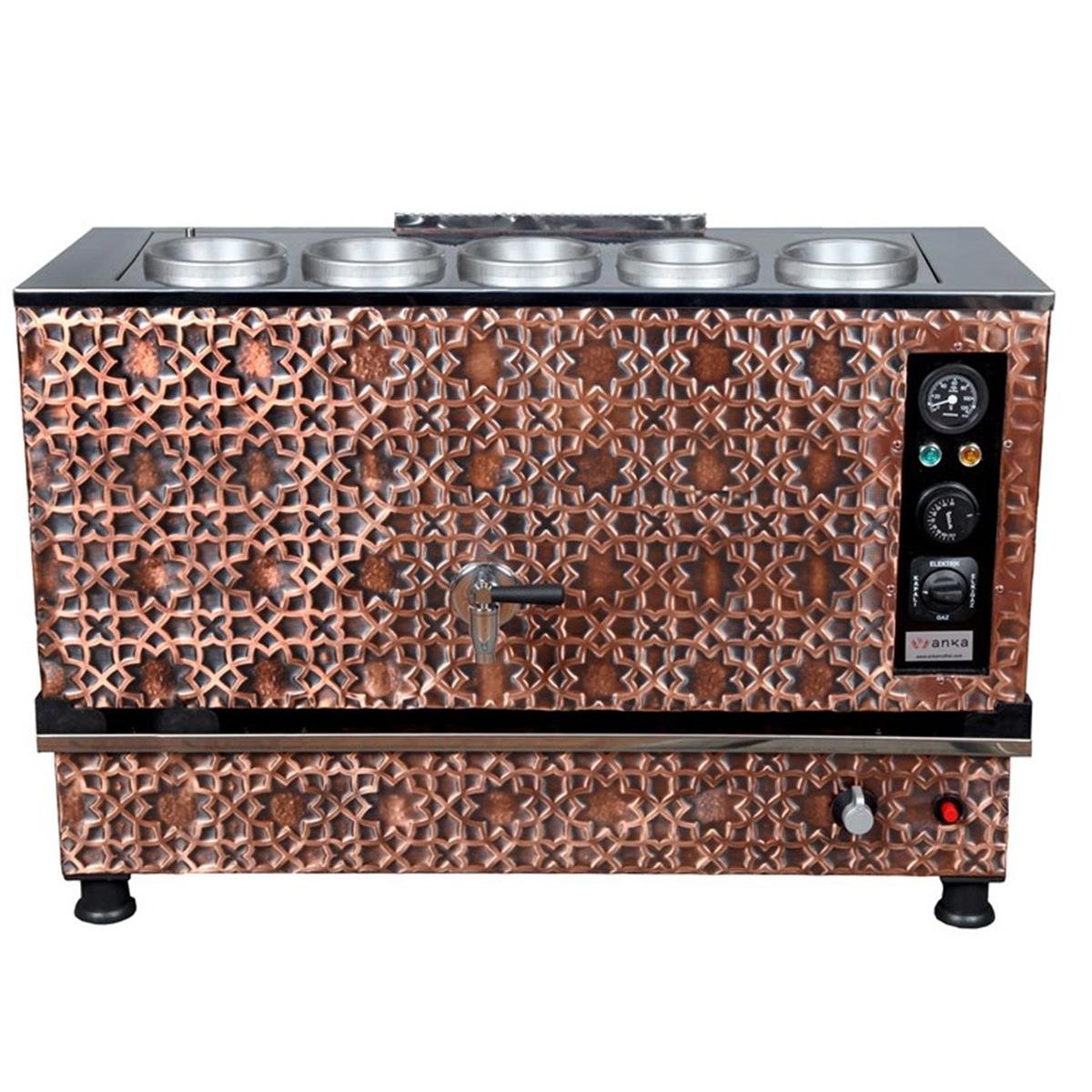 Anka 5 Demlikli Antik Pro Kompakt Otomatik Elektirikli Ve Gazlı Çay Makinesi
