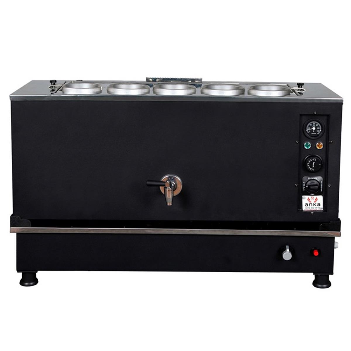 Anka 5 Demlikli Black Pro Kompakt Otomatik Elektirikli Ve Gazlı Çay Makinesi