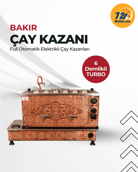 Anka 6 Demlikli Bakır Turbo Elektrikli Full Otomatik Çay KazanıAnkaANKA.BTE6