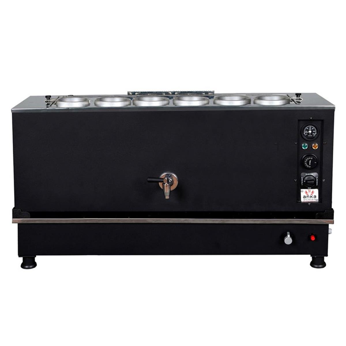 Anka 6 Demlikli Black Pro Kompakt Otomatik Elektirikli Ve Gazlı Çay Makinesi