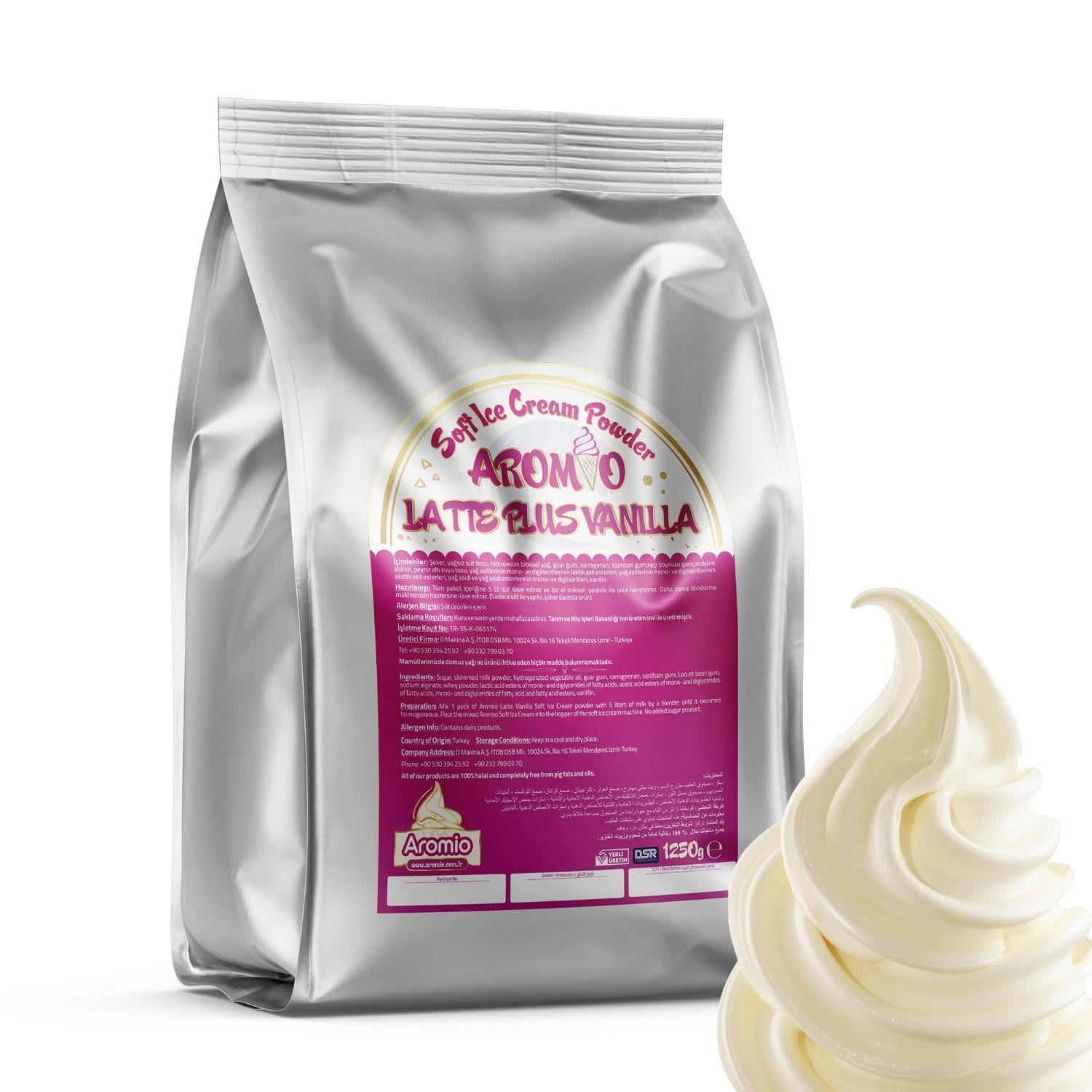 Aromio Latte Plus Vanilya Soft Dondurma Tozu (1250 Gr)AromioARO.LP-VANİLYA
