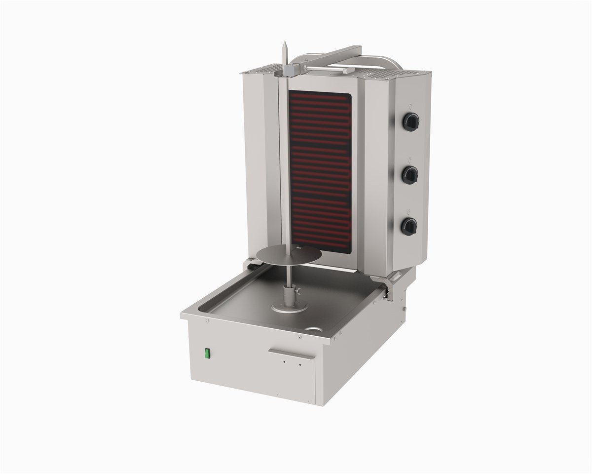 Atalay  ADE-3A Döner Ocağı 3 Gözlü Elektrikli Alttan Motorlu Döner Ocağı