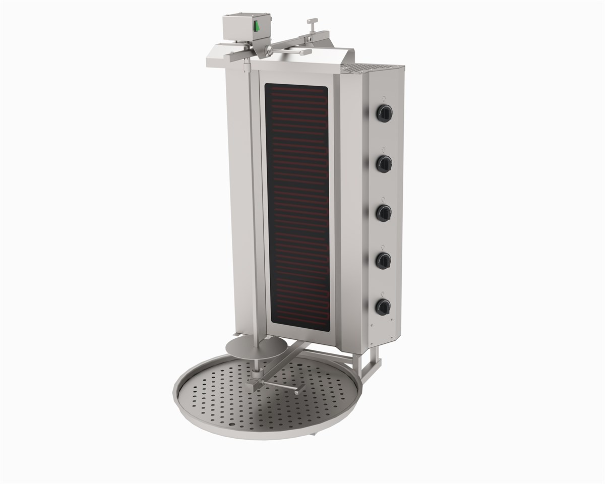 Atalay  ADE-5U Döner Ocağı 5 Gözlü Elektrikli Üstten Motorlu Döner Ocağı