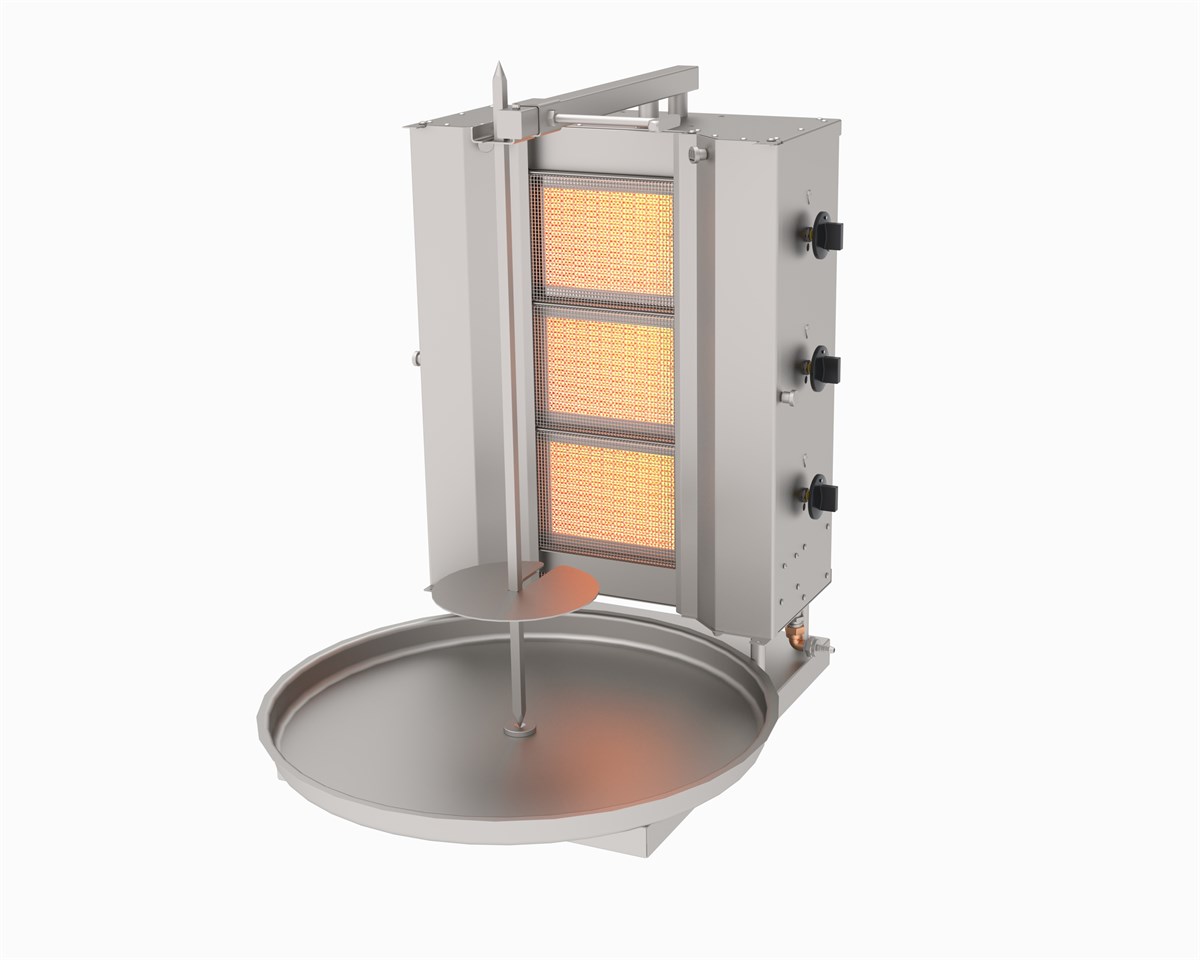 Atalay ADG-3S Döner Ocağı 3 Gözlü Gazlı Ce Belgeli Sabit Döner Ocağı 