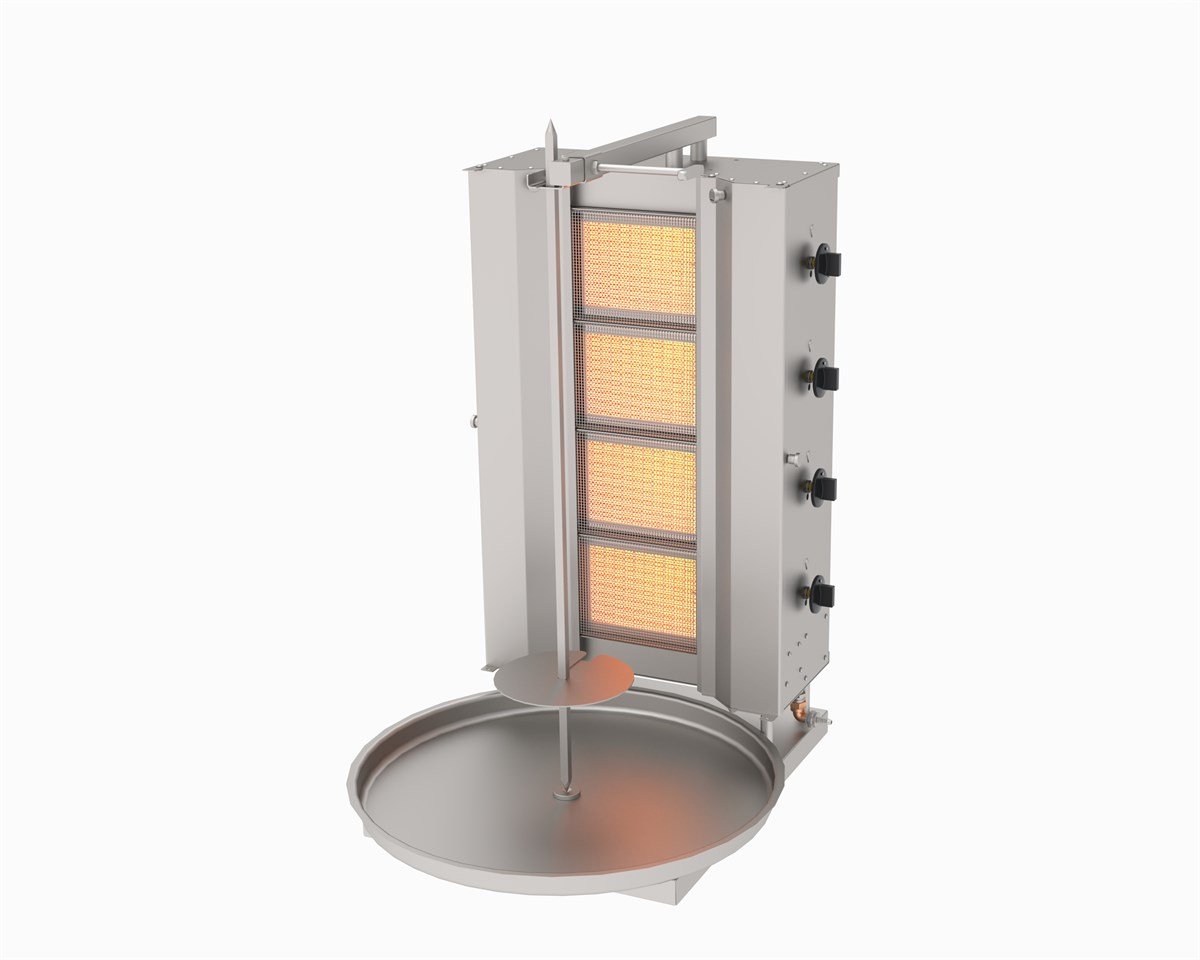 Atalay ADG-4S Döner Ocağı 4 Gözlü Gazlı Ce Belgeli Sabit Döner Ocağı 