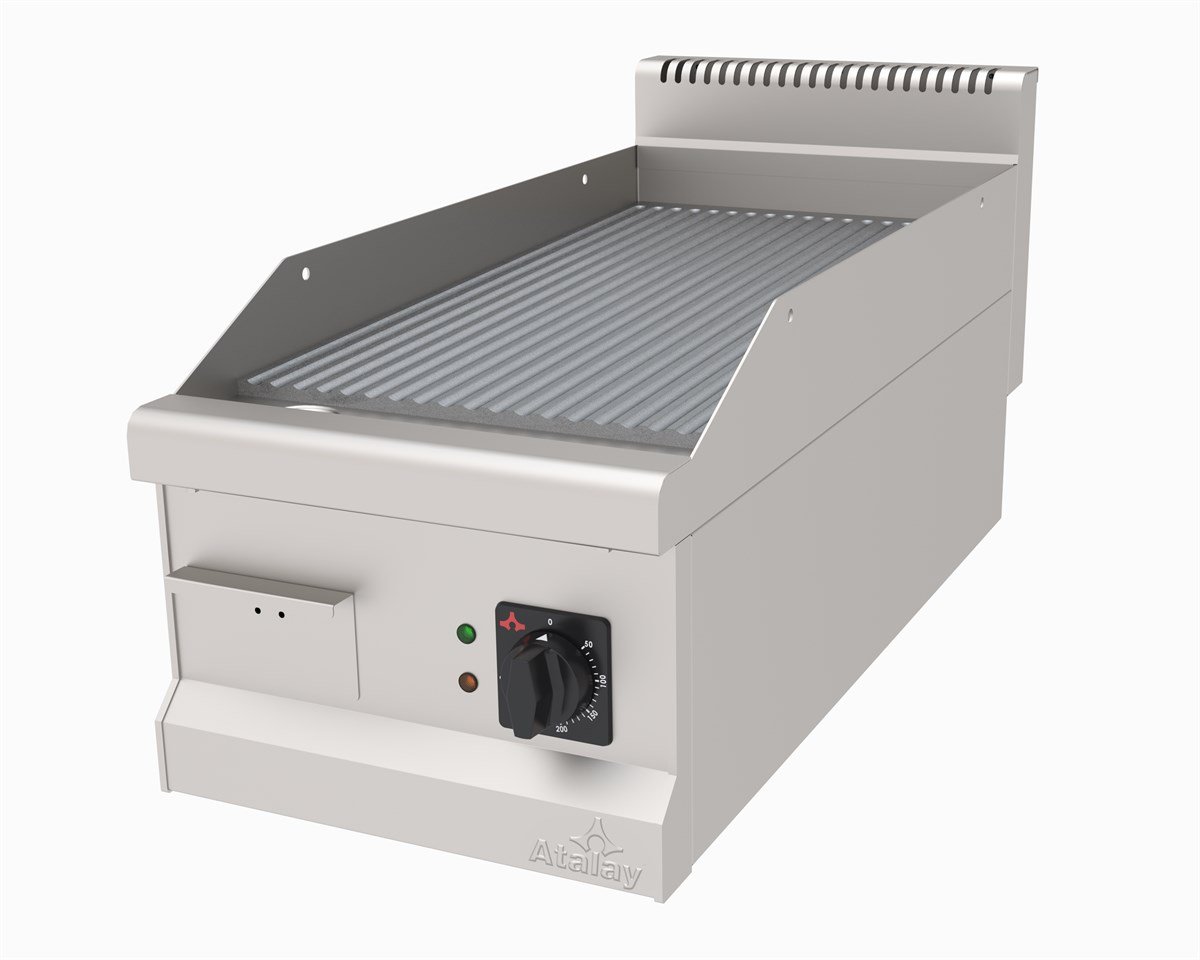 Atalay AEI-490-NS Elektrikli Pleyt Izgara Oluklu Yüzey Set Üstü 40x90x30 