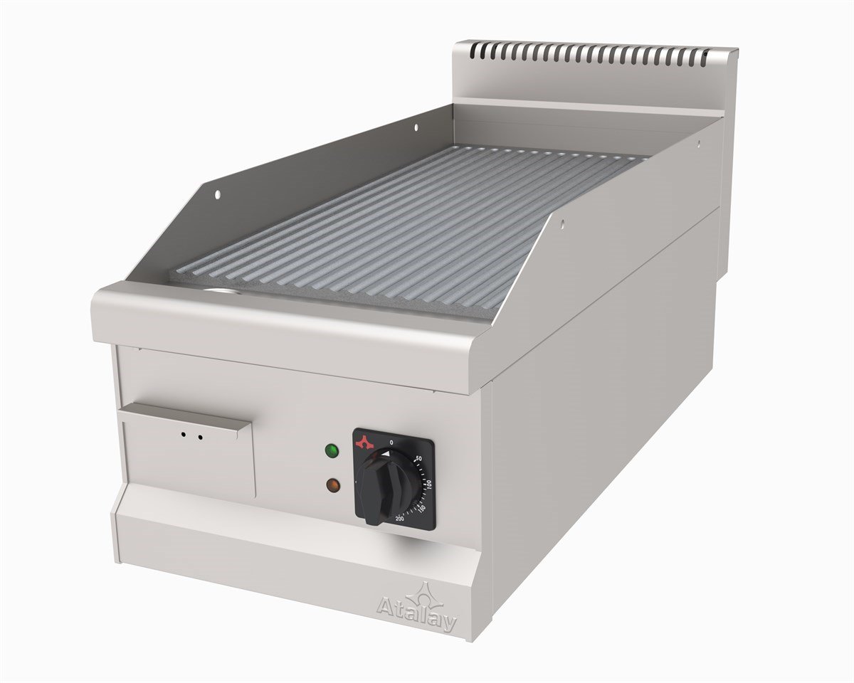 Atalay AEI-490 S-CR Elektrikli Düz Pleyt Izgara Set Üstü 40x90x30 