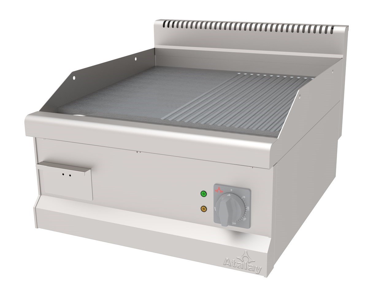 Atalay AEI-670-N CR Elektrikli Pleyt Izgara Oluklu Yüzey 60x70x30 