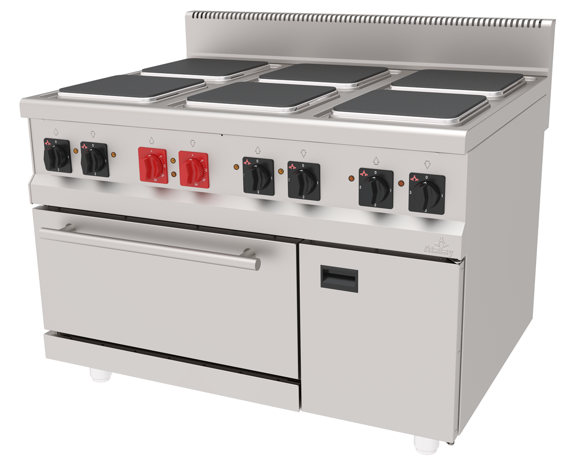 Atalay AEK-1290 Kuzine 6 lı Elektrikli Fırınlı Kuzine 120x90x85 