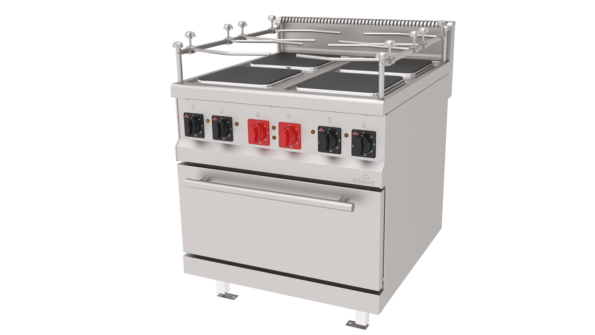 Atalay AEKG-890 Gemi Tipi Kuzine 4 lü Elektrikli Fırınlı Kuzine 80x90x85 