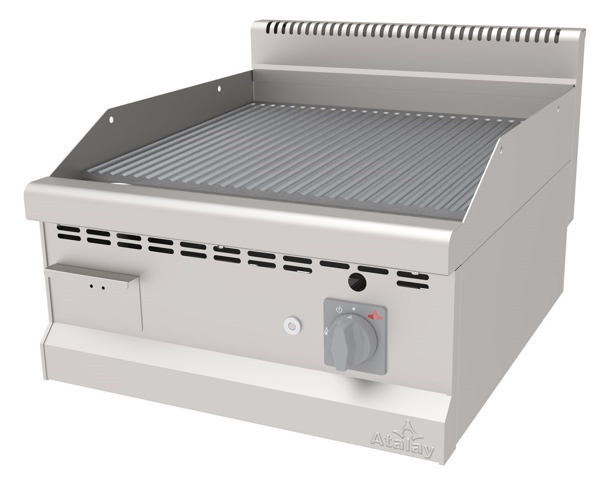 Atalay AGI-670-N Gazlı Pleyt Izgara Oluklu Yüzey Ce Belgeli 60x70x30