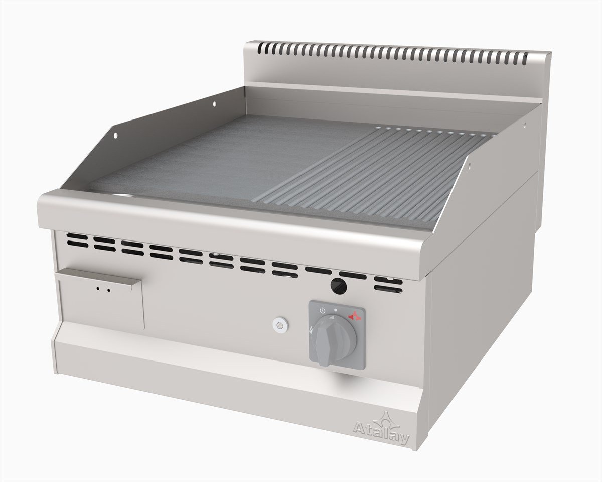 Atalay AGI-670-ND Gazlı Pleyt Izgara Oluklu Yüzey Ce Belgeli 60x70x30