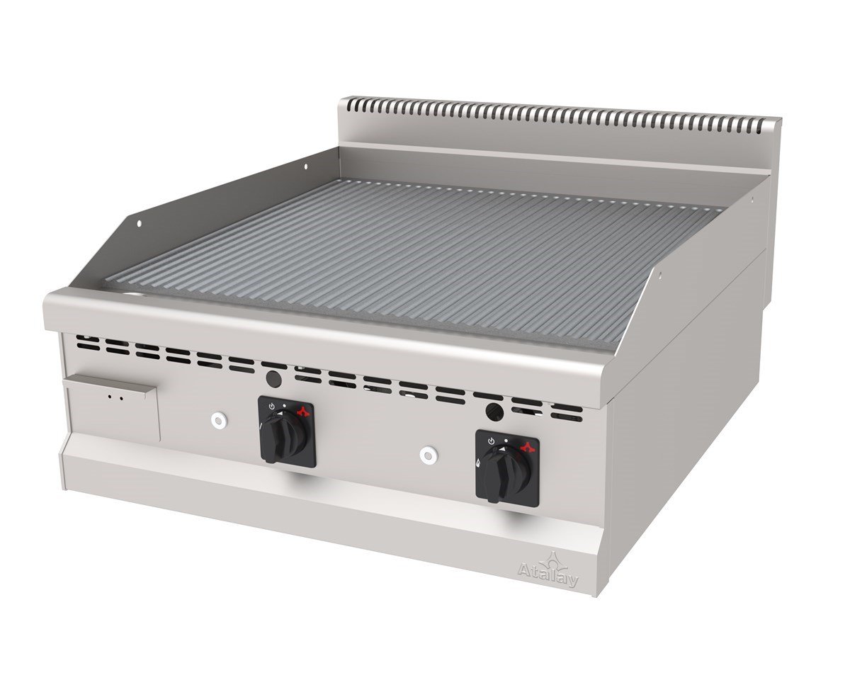 Atalay AGI-890 NS-CR Gazlı Pleyt Izgara Oluklu Yüzey Ce Belgeli 80x90x30 