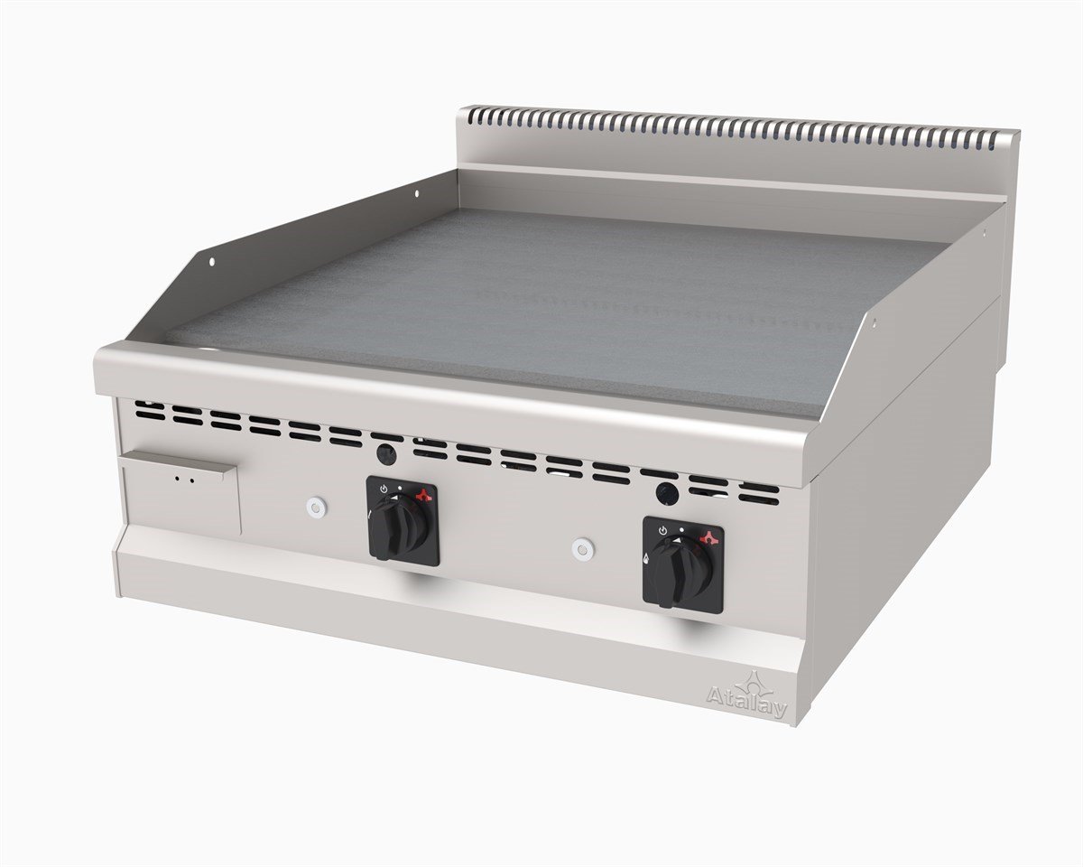 Atalay AGI-890 S-CR Gazlı Düz Yüzey Pleyt Izgara Ce Belgeli 80x90x30 