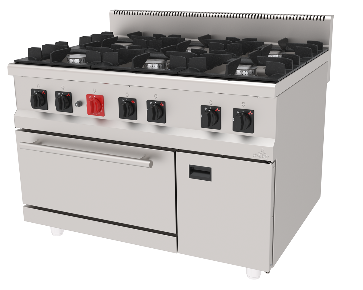 Atalay AGK-1290 Kuzine 6 lı Gazlı Fırınlı Kuzine Ce Belgeli 120x90x85 