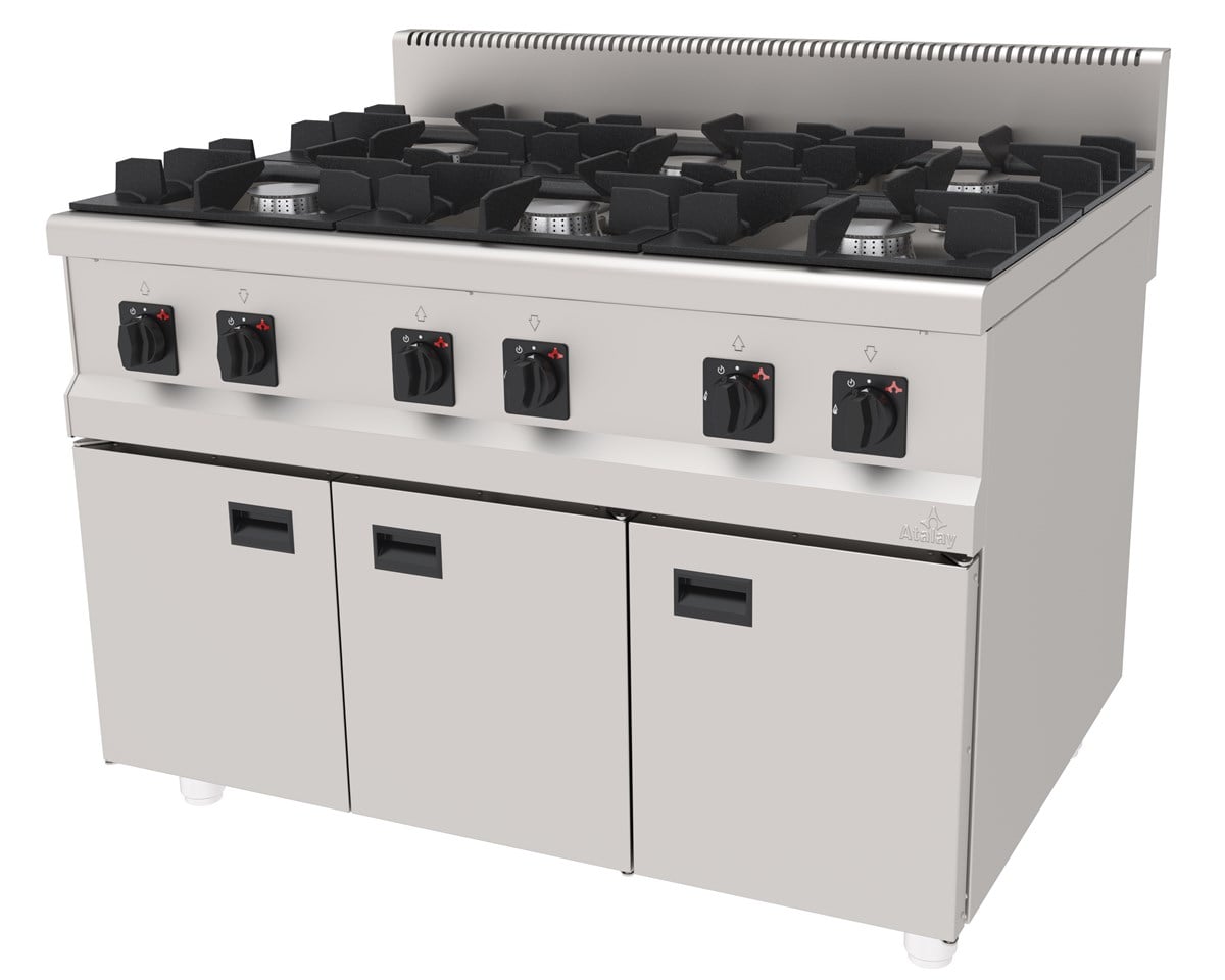 Atalay  AGO-1290 Gazlı Ocak 6 lı Alt Dolaplı Ce Belgeli 120x90x85