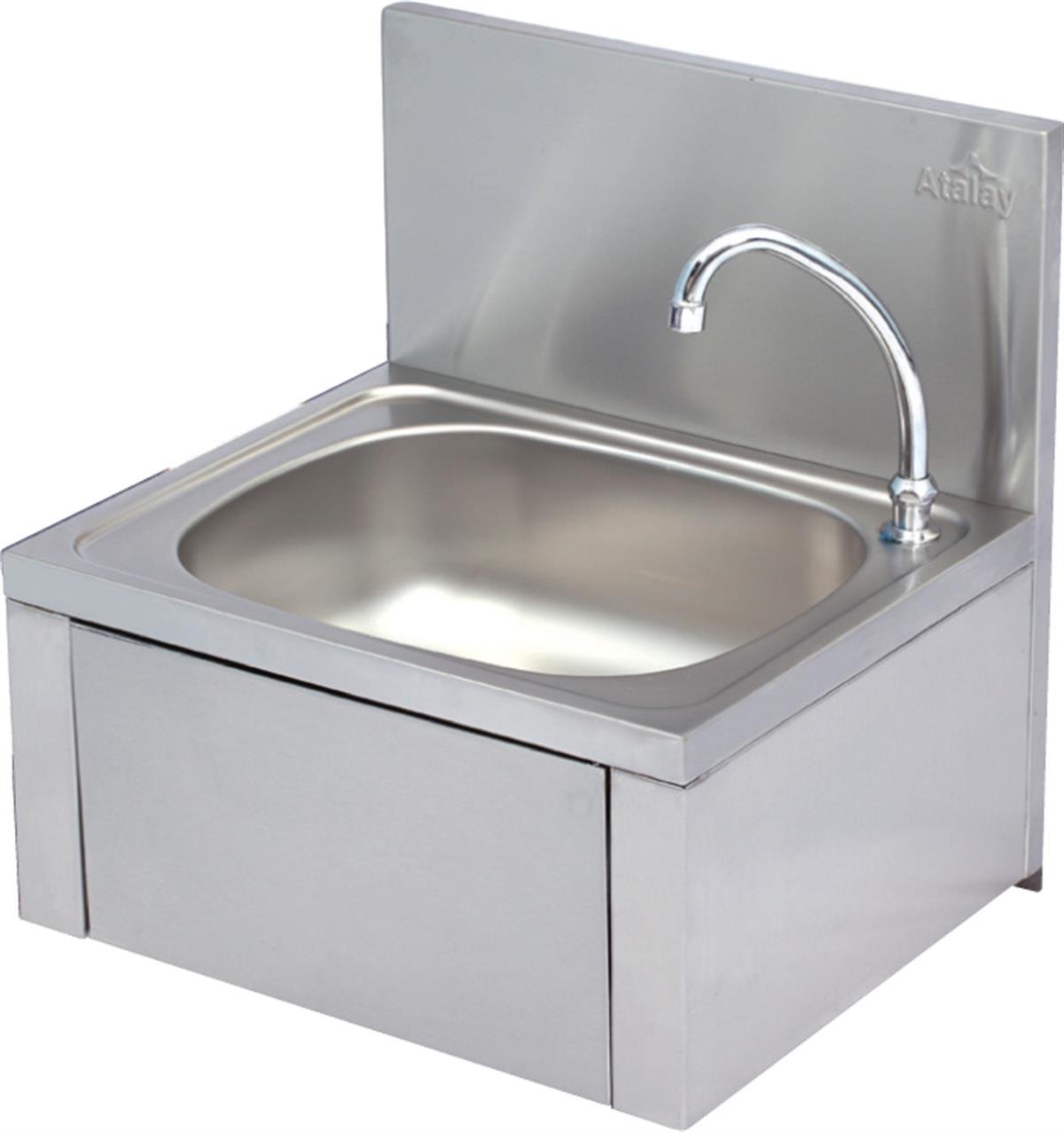 Atalay AKE-02 Dizden Kumandalı El Yıkama Evyesi Sırtlı 