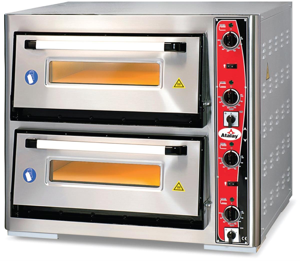 Atalay APF-62-2 Elektrikli Pizza Fırını Çift Katlı 8x30 cm Pizza Kapasiteli 