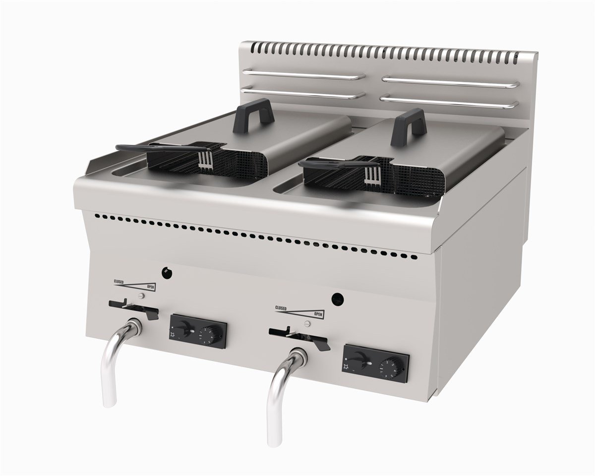 Atalay E AGF-660    Gazlı Fritöz 16 Litre Ce Belgeli 60x60x30