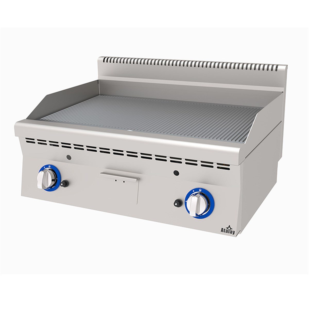 Atalay E AGI-860-N Gazlı Pleyt Izgara Oluklu Yüzey Ce Belgeli 80x60x30