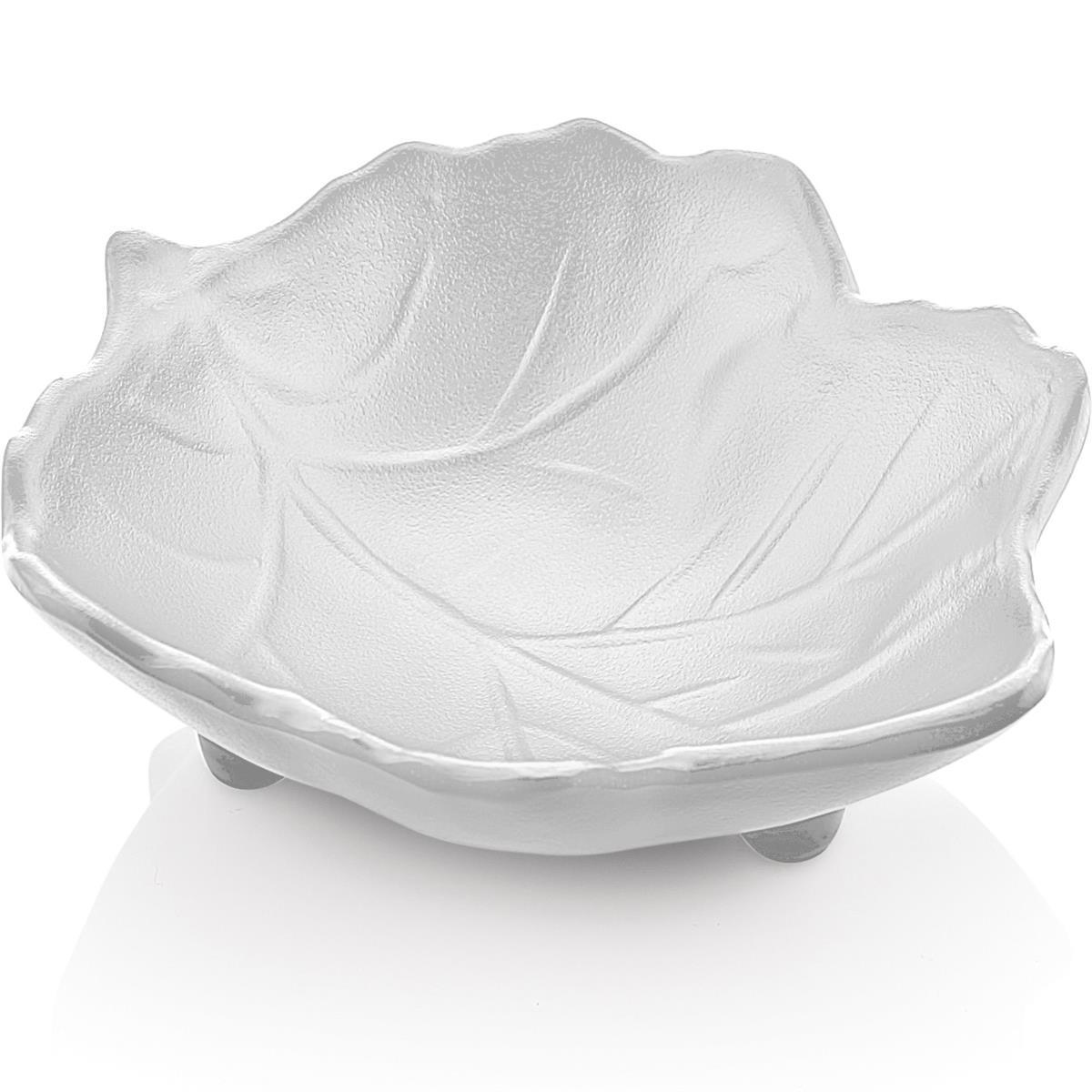 Biradlı Brd-104 Açık Büfe Sunum Yaprak Minimal 10X8X3 Cm Beyaz