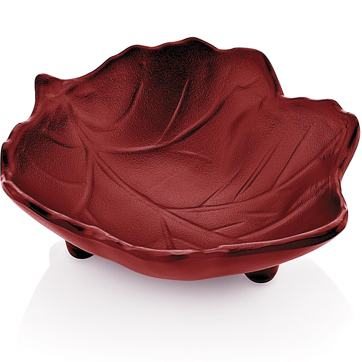 Biradlı Brd-104 Açık Büfe Sunum Yaprak Minimal 10X8X3 Cm Kırmızı