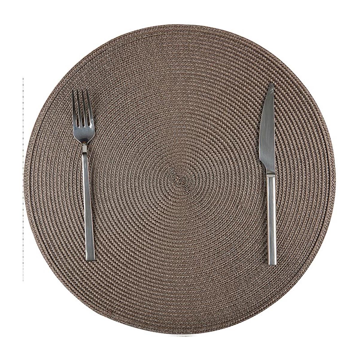 Biradlı Brd-1839 Amerikan Servis Yuvarlak Pvc Kahve 38Cm BiradlıBR.BRD-1839