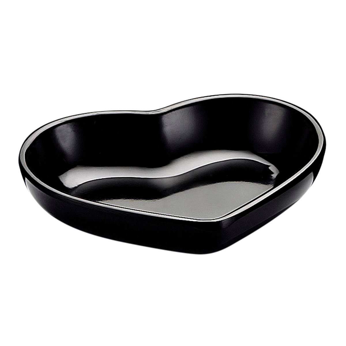 Biradlı Brd-517604 Açık Büfe Minimalist 8X7X1,5 Cm Kalpli Siyah