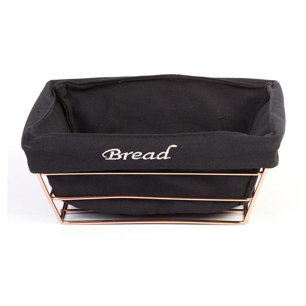 Biradlı Brd-Hw182-Bakır Siyah Bezli Dikdörtgen Ekmek Sepeti Bakır Telli 22X16X7,5 CmBiradlıBR.BRD-HW182-BAKIR