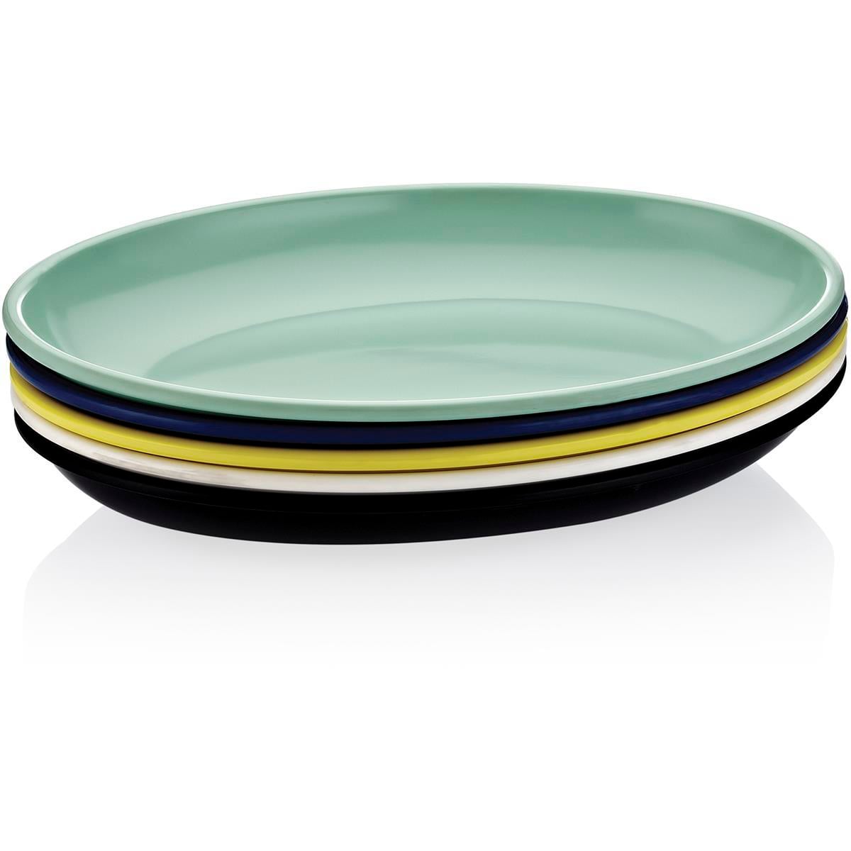 Biradlı Fts-1958 Melamin Tabak Oval 55X39X6 Sarı,Yeşil,Mavi BiradlıBR.FTS-1958