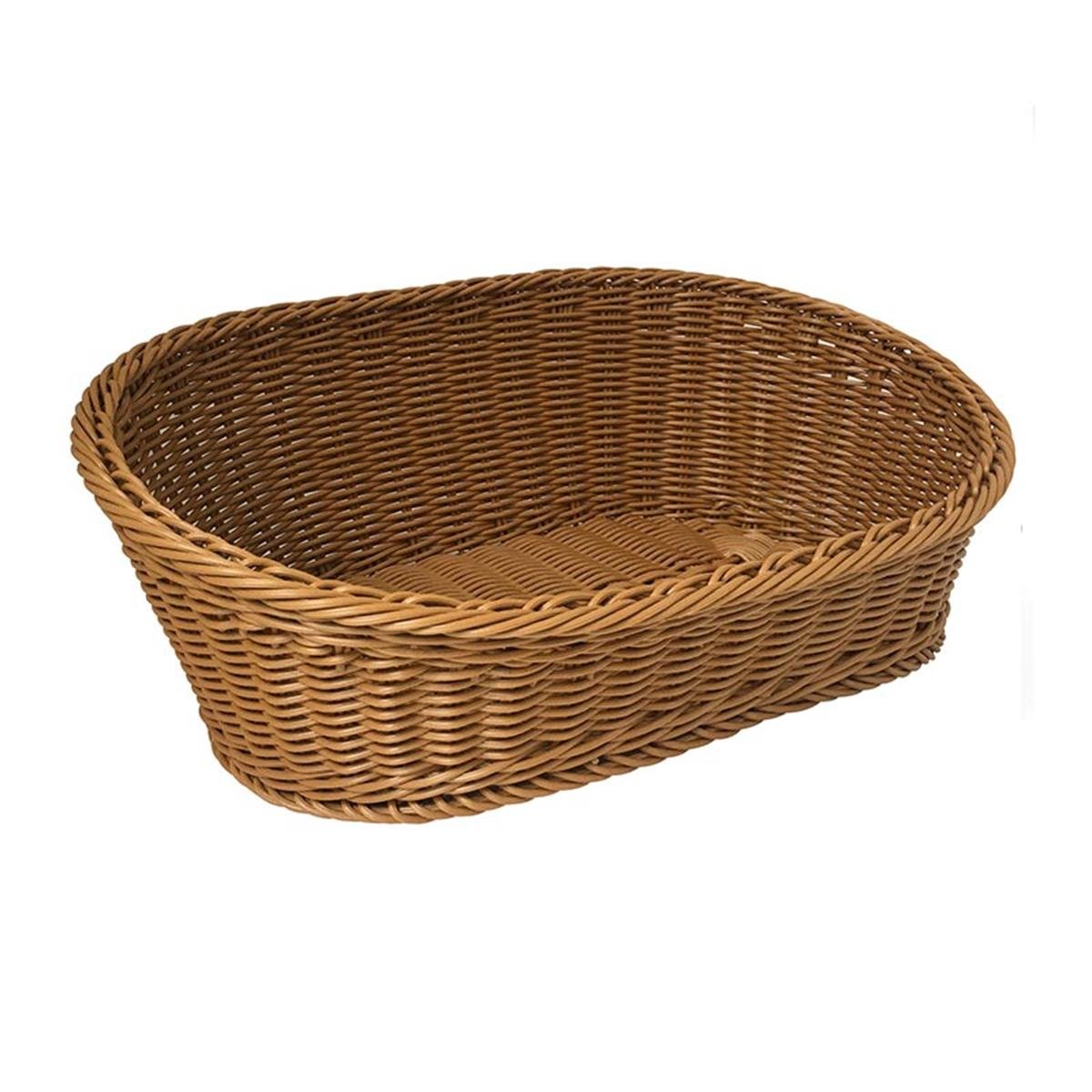 Biradlı Grv-2419-D Plastik Oval Sunum Sepeti 45x30x8/16 Cm