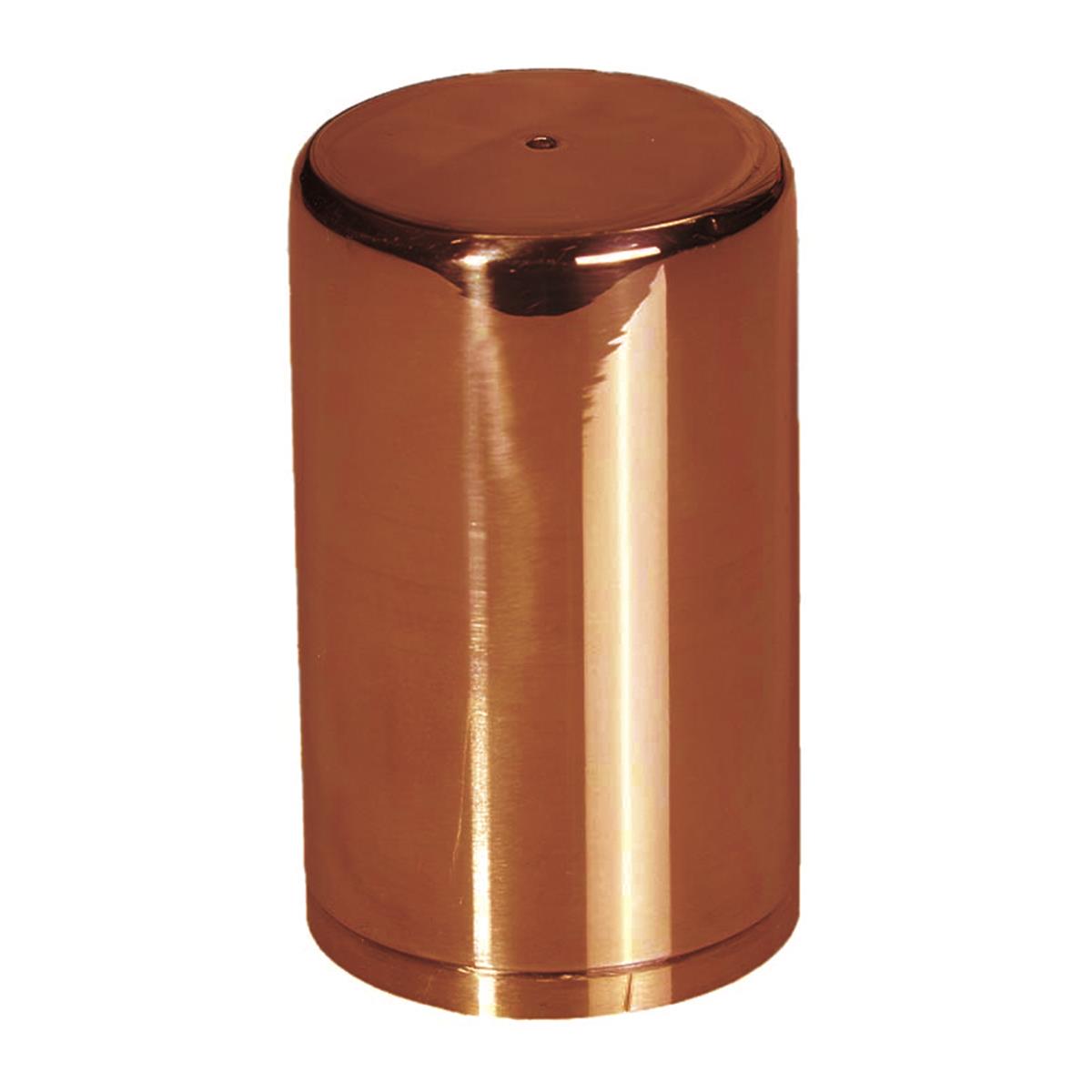Biradlı Grv-295-Bakır Groovy Yuvarlak Bodur Tuzluk Çap 4Cm H:6,5 Cm