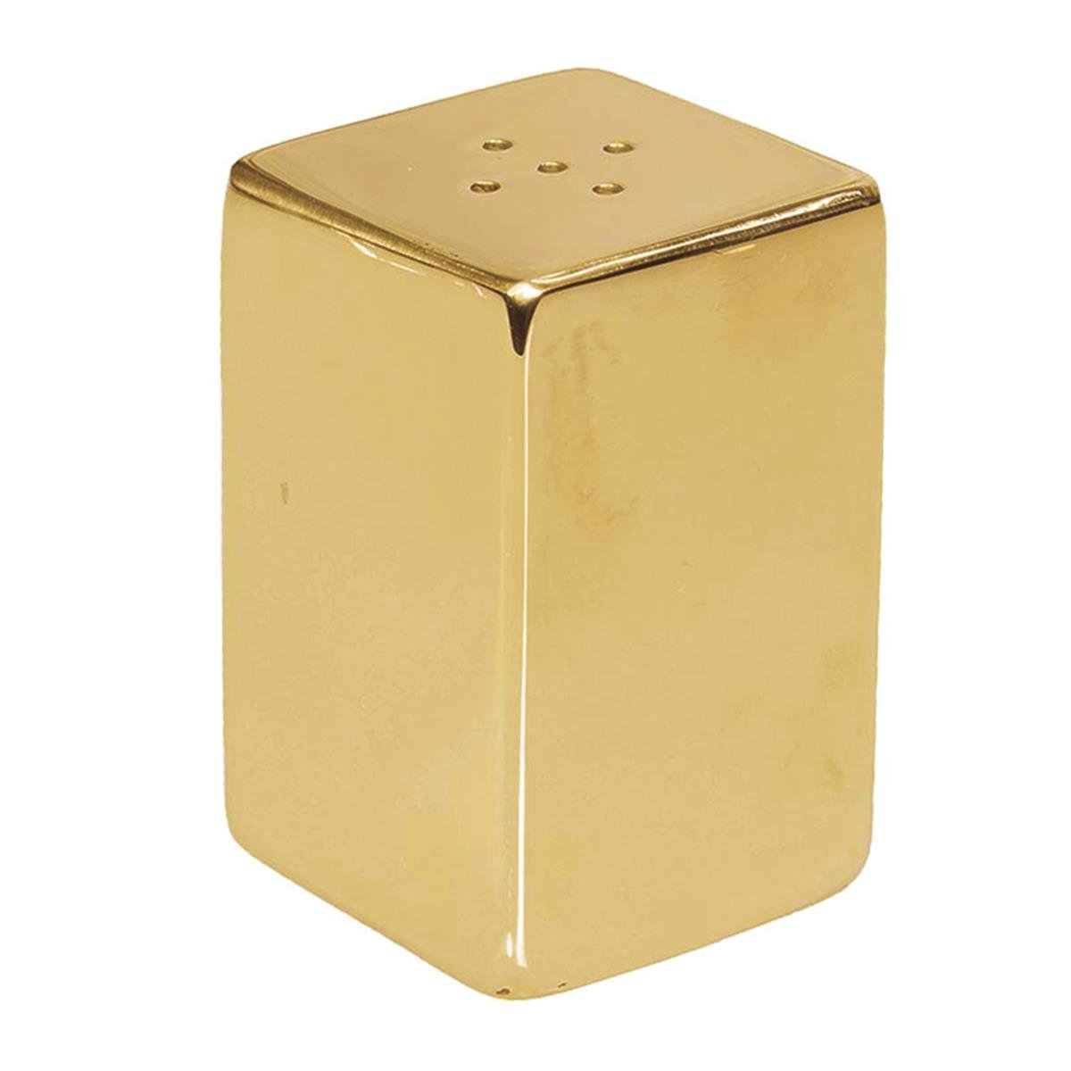 Biradlı Grv-298-Altın Groovy Kare Bodur Biberlik Çap 4x4x6 Cm