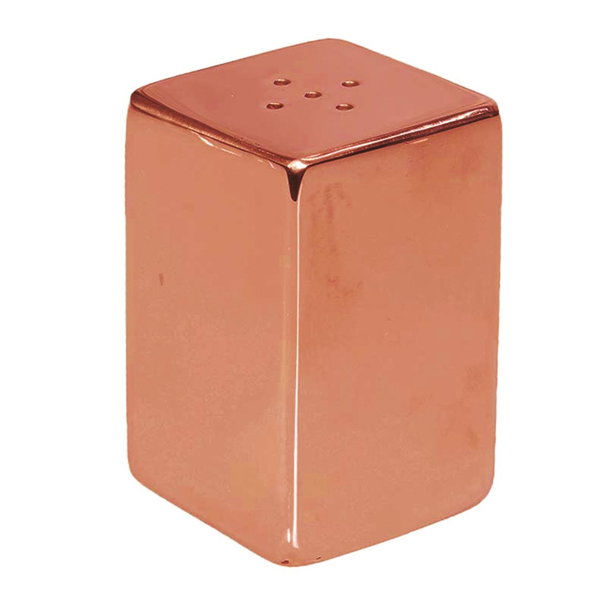 Biradlı Grv-298-Bakır Groovy Kare Bodur Biberlik Çap 4x4x6 Cm