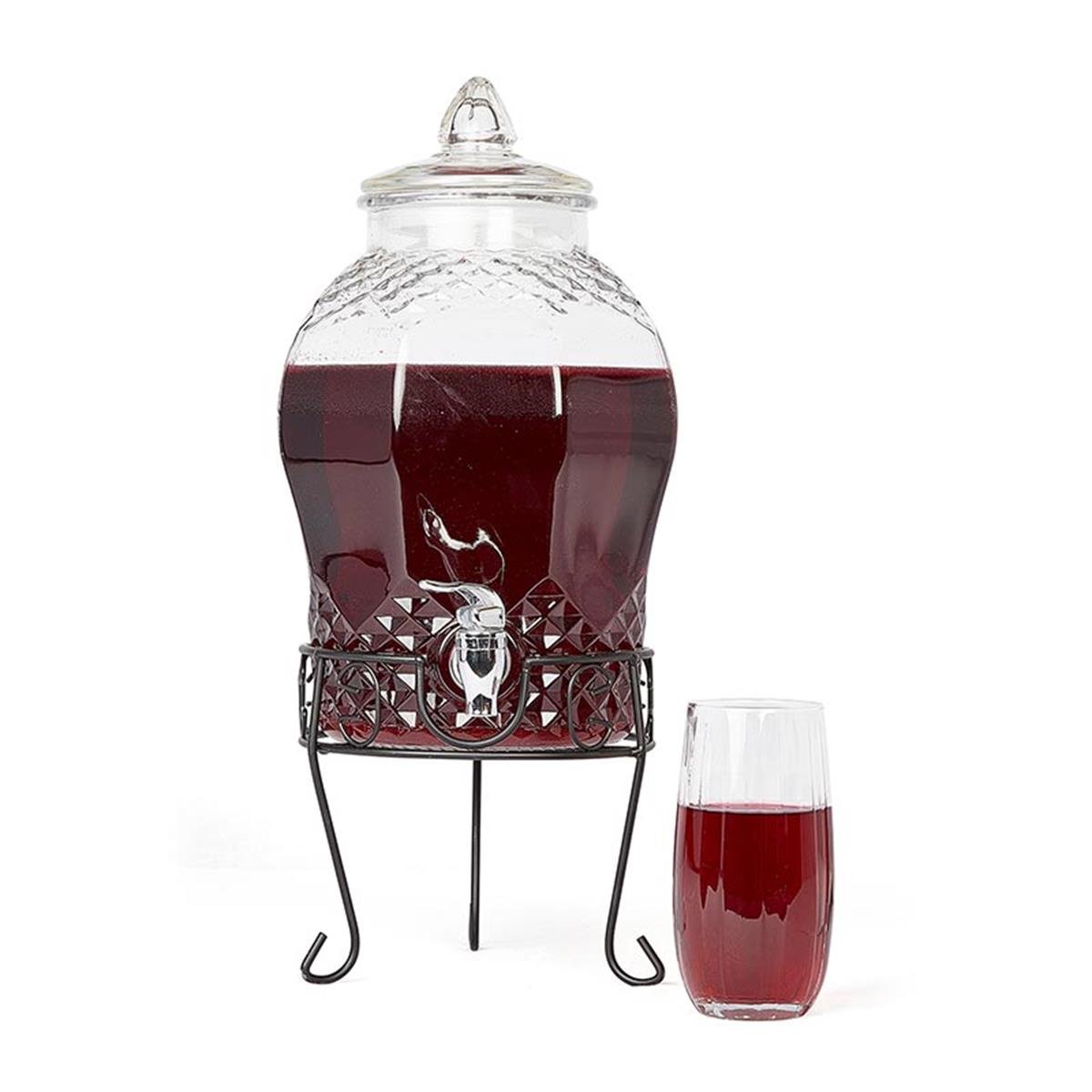 Biradlı Grv-6031 Cam Şerbetlik Musluklu 6 L BiradlıBR.GRV-6031