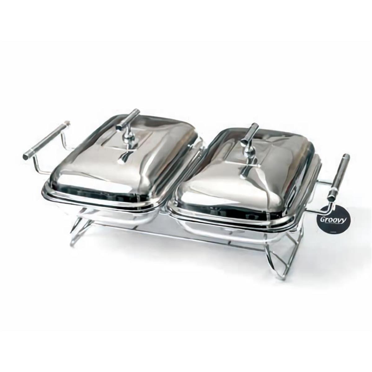 Biradlı Grv-9801 Isıtıcılı Yemek Servis İkili 2X1,6 L 46,5X30,5X18 cmBiradlıBR.GRV-9801