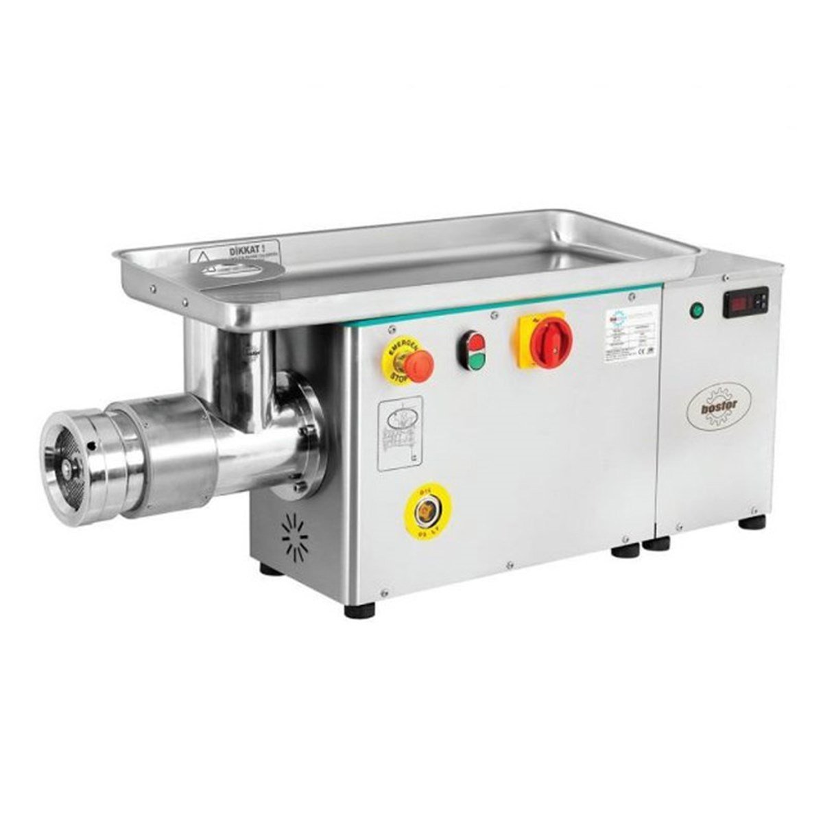 Bosfor UKMS-22PTY 22 No Soğutuculu Paslanmaz Et Kıyma Makinası 380 Volt Yeni Model