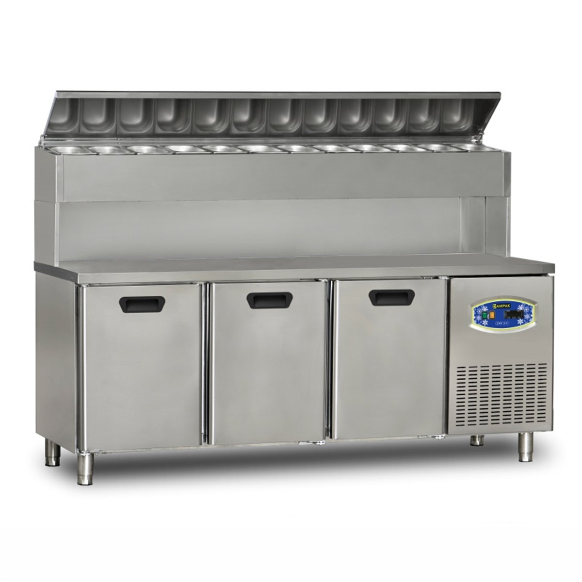 Dampak 22TBF3S-PY70 3 Kapılı Tezgah Altı Yüksek Pizza Hazırlık